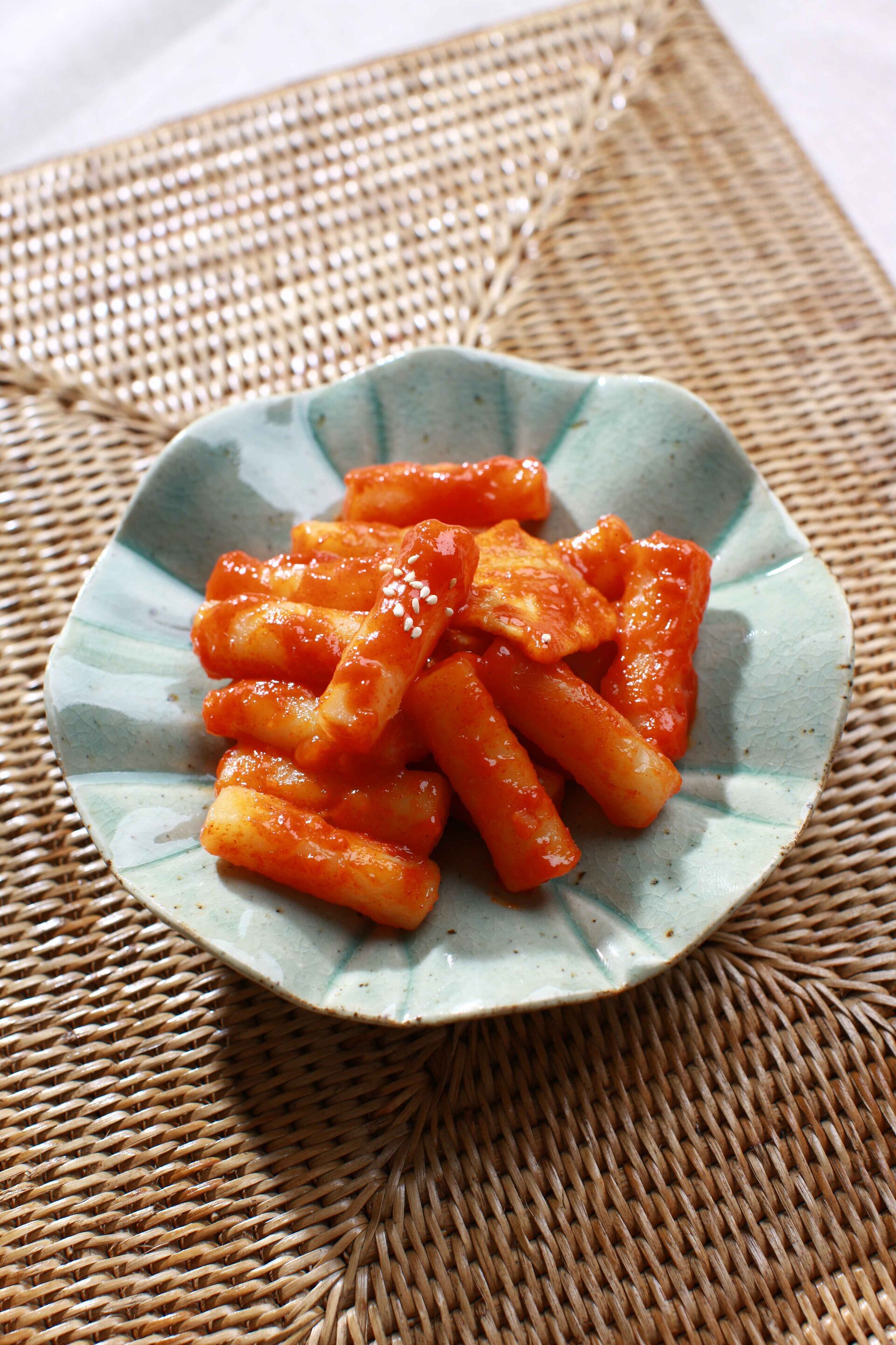 Tteokbokki (spicy rice cakes)